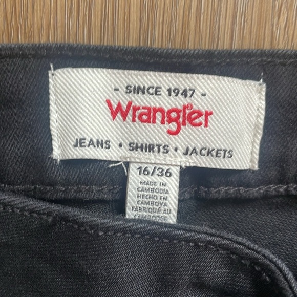 Wrangler Black Flare Wide Leg Jeans - Picture 2 of 4
